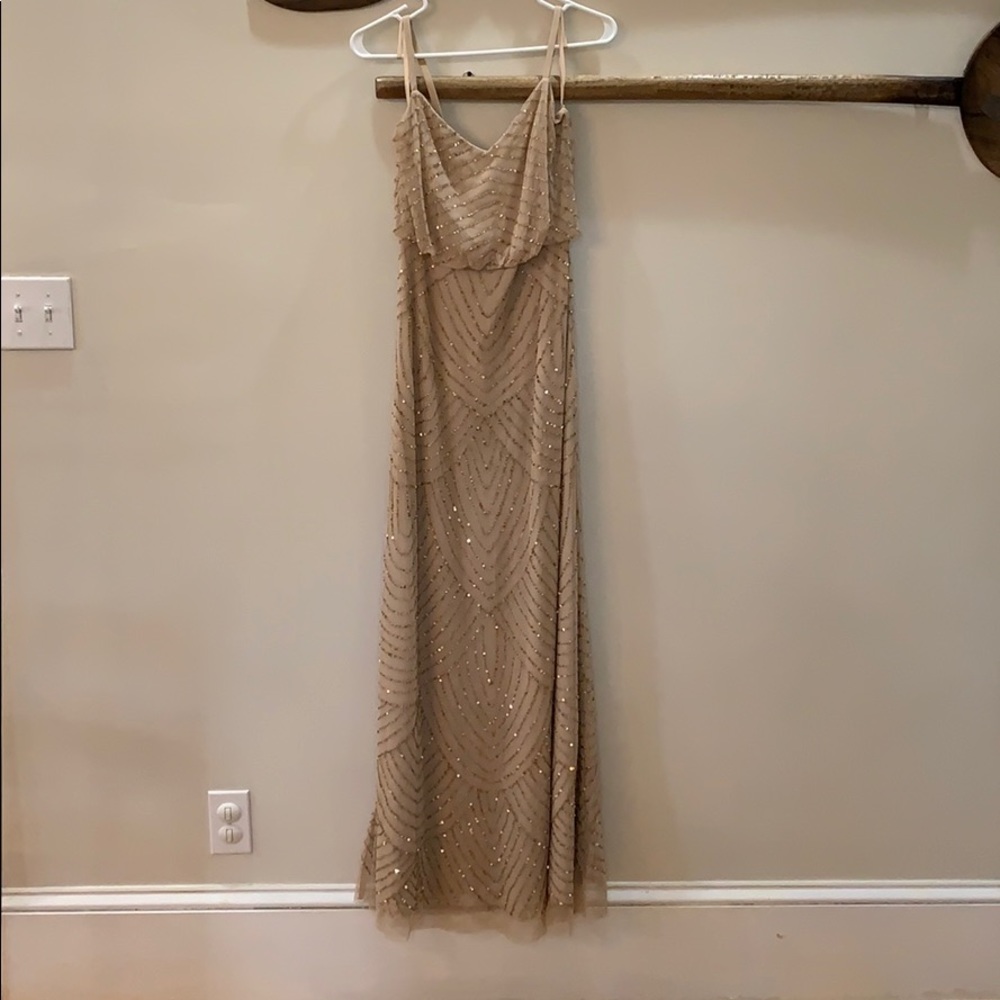 Adrianna Papell Art Deco blouson beaded gown
